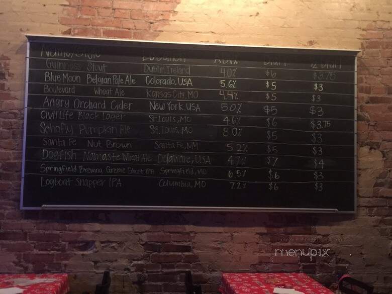 On the Rocks - Columbia, MO menu_pic