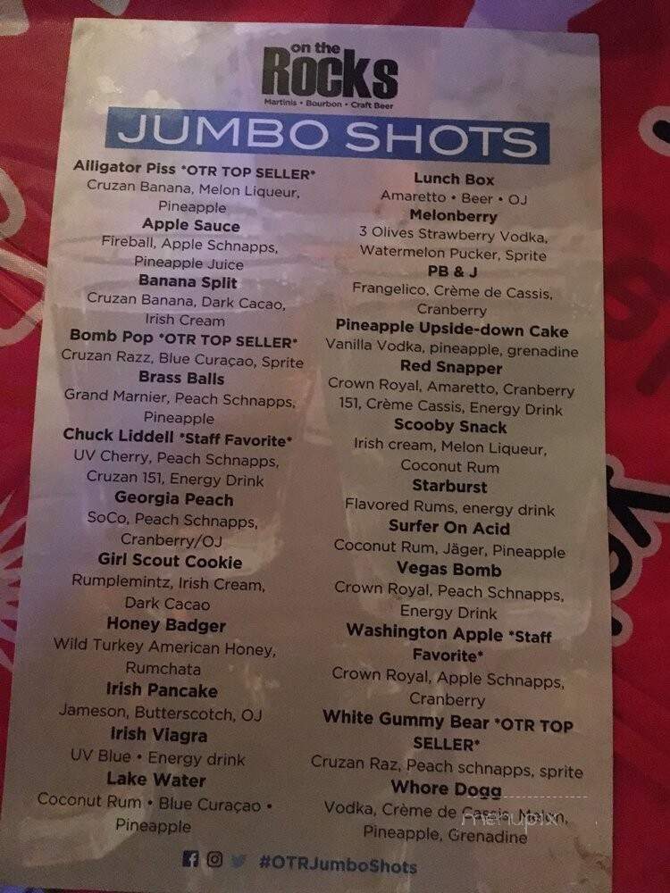 On the Rocks - Columbia, MO menu_pic