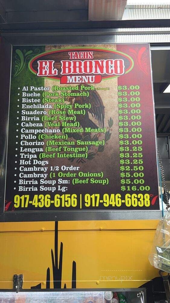 Tacos El Bronco - Brooklyn, NY menu_pic