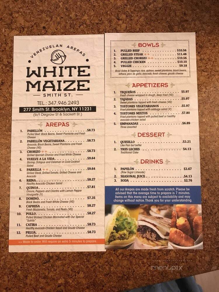 White Maize - Brooklyn, NY menu_pic