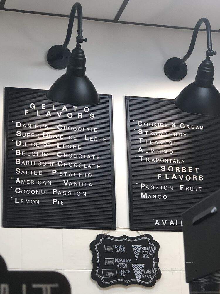 La Argentina Gelato - Houston, TX menu_pic