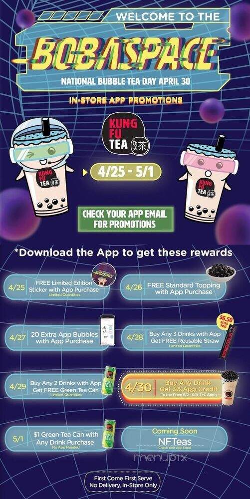 Kung Fu Tea - Edison, NJ menu_pic