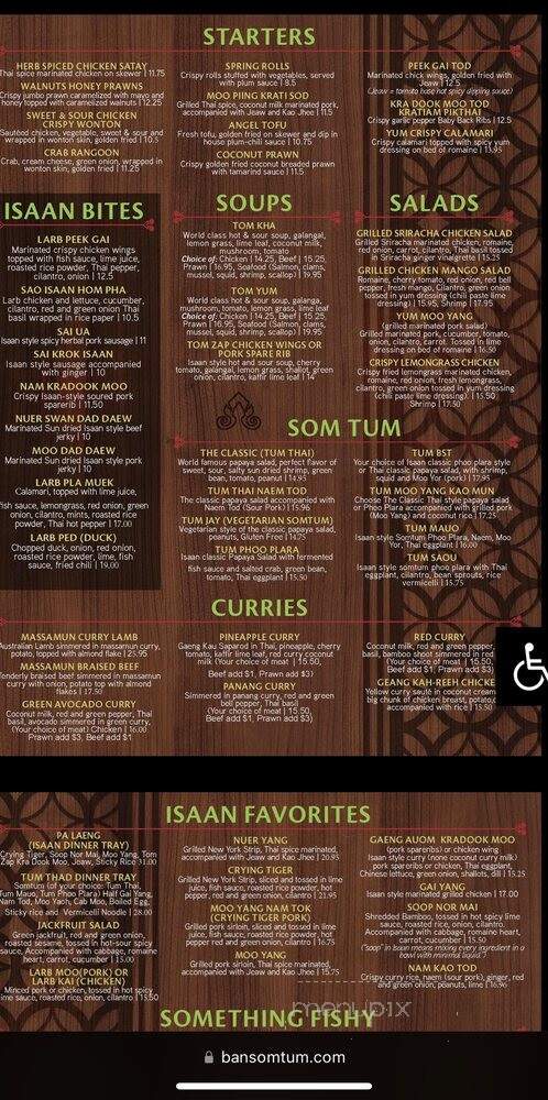 Ban SomTum - Federal Way, WA menu_pic