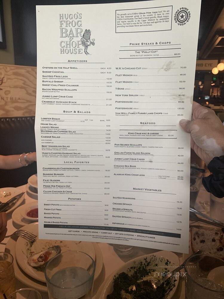 Hugos Frog Bar - Philadelphia, PA menu_pic