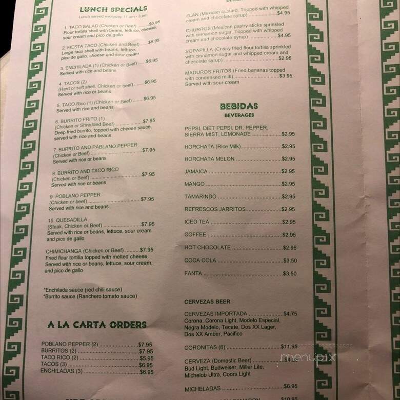 El Molcajete - Rock Hill, SC menu_pic