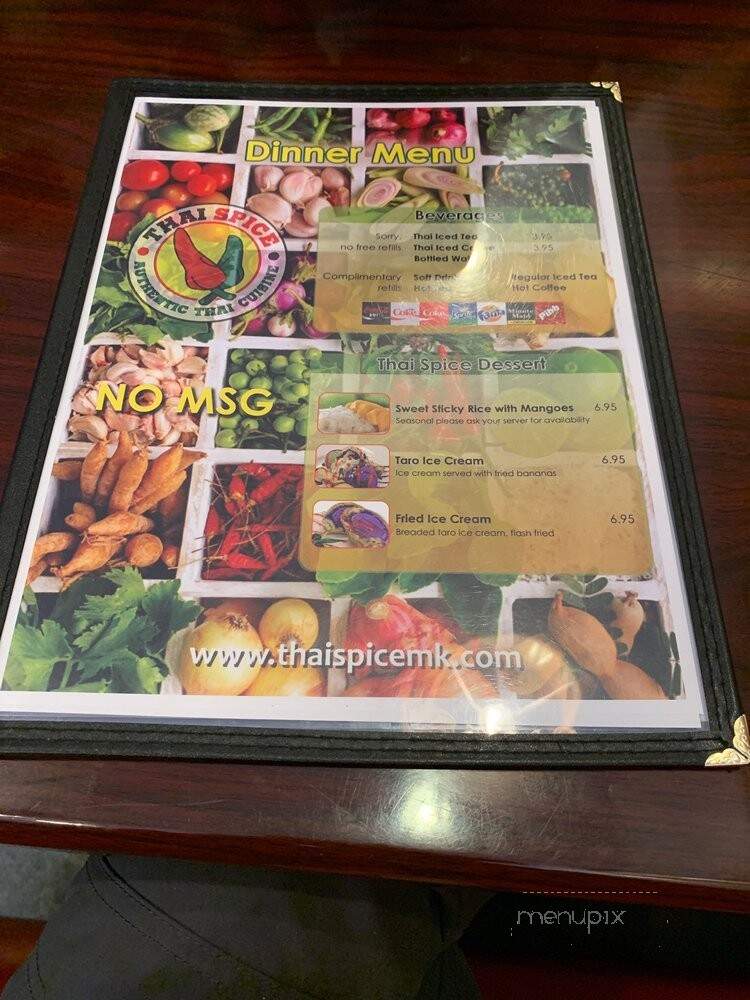 Thai Spice - Kansas City, MO menu_pic
