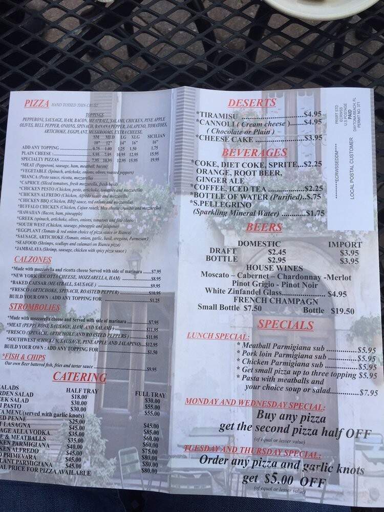 San Remo's Pizzeria - Ormond Beach, FL menu_pic