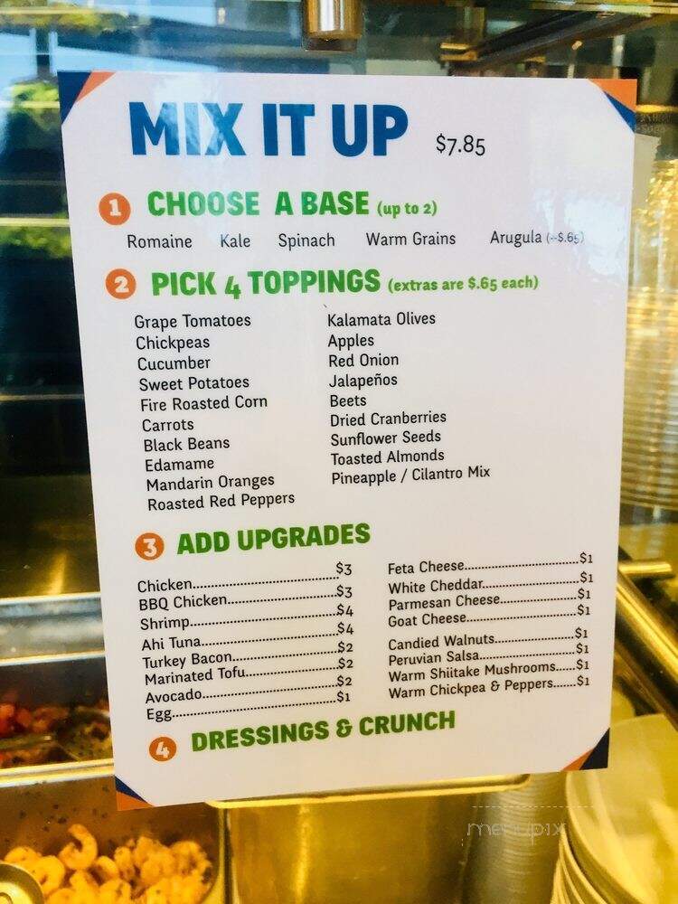 Salads UP - Madison, WI menu_pic
