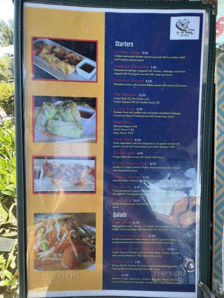 Iron Pan Thai Kitchen - Poway, CA menu_pic