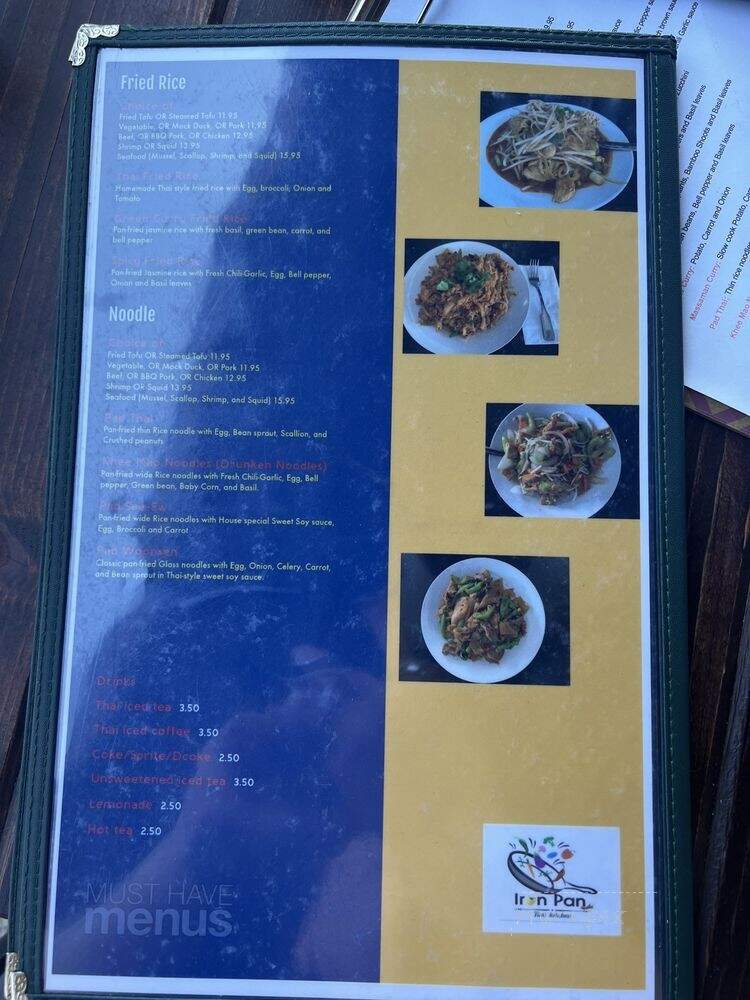 Iron Pan Thai Kitchen - Poway, CA menu_pic