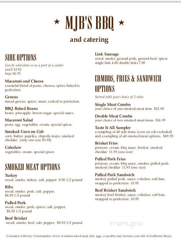 MJB BBQ And Catering - Lake Elsinore, CA menu_pic