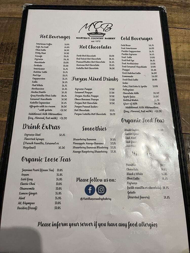 Martha's Country Bakery - Brooklyn, NY menu_pic