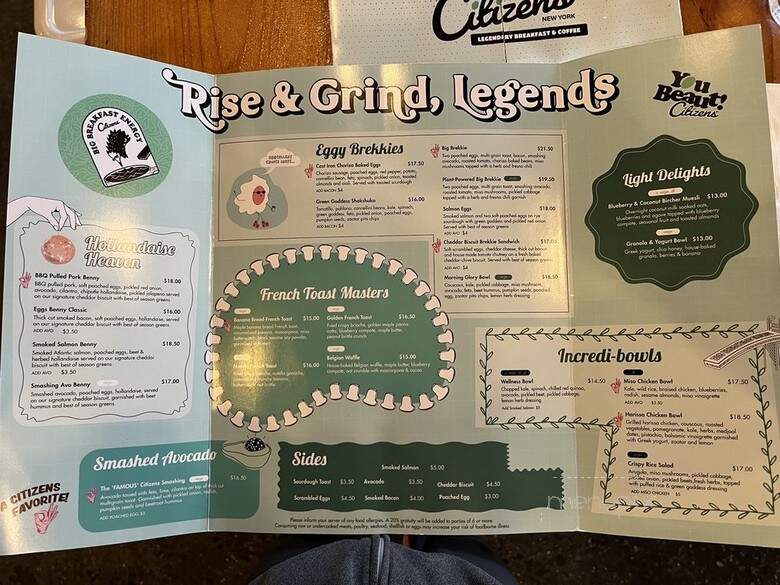 Citizens of Chelsea - New York, NY menu_pic