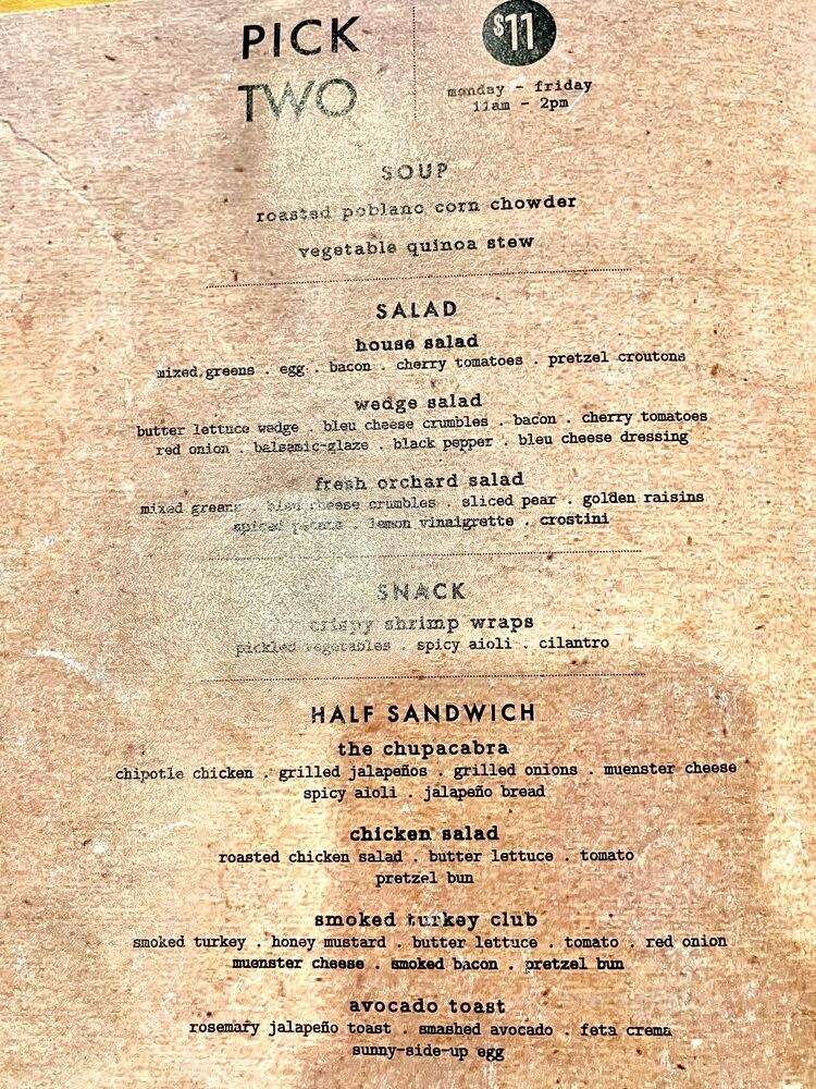 Pub W - Oklahoma City, OK menu_pic