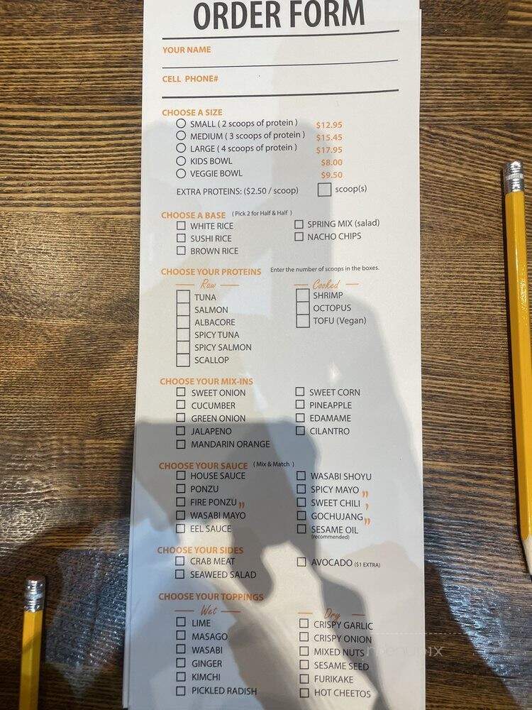 Poke Bar - Cerritos, CA menu_pic