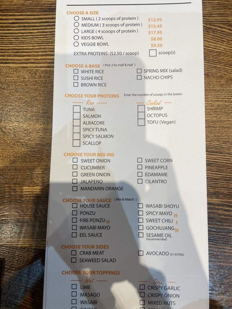 Poke Bar - Cerritos, CA menu_pic