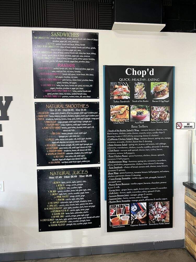 Chop'd - La Mirada, CA menu_pic