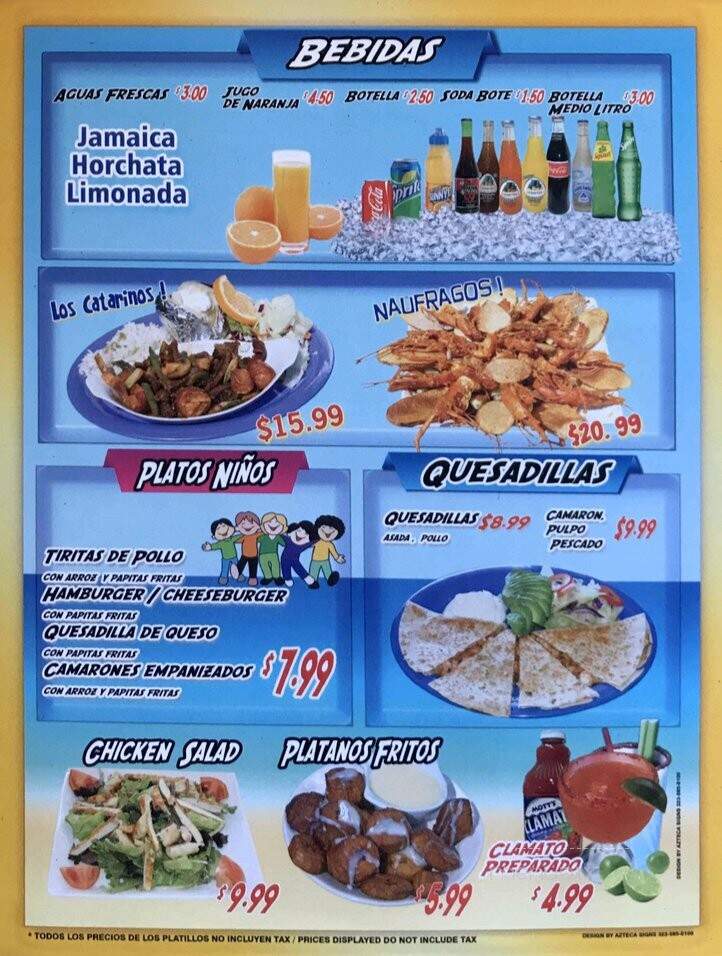 Mariscos Los Plebes - Pico Rivera, CA menu_pic
