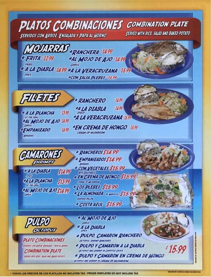 Mariscos Los Plebes - Pico Rivera, CA menu_pic