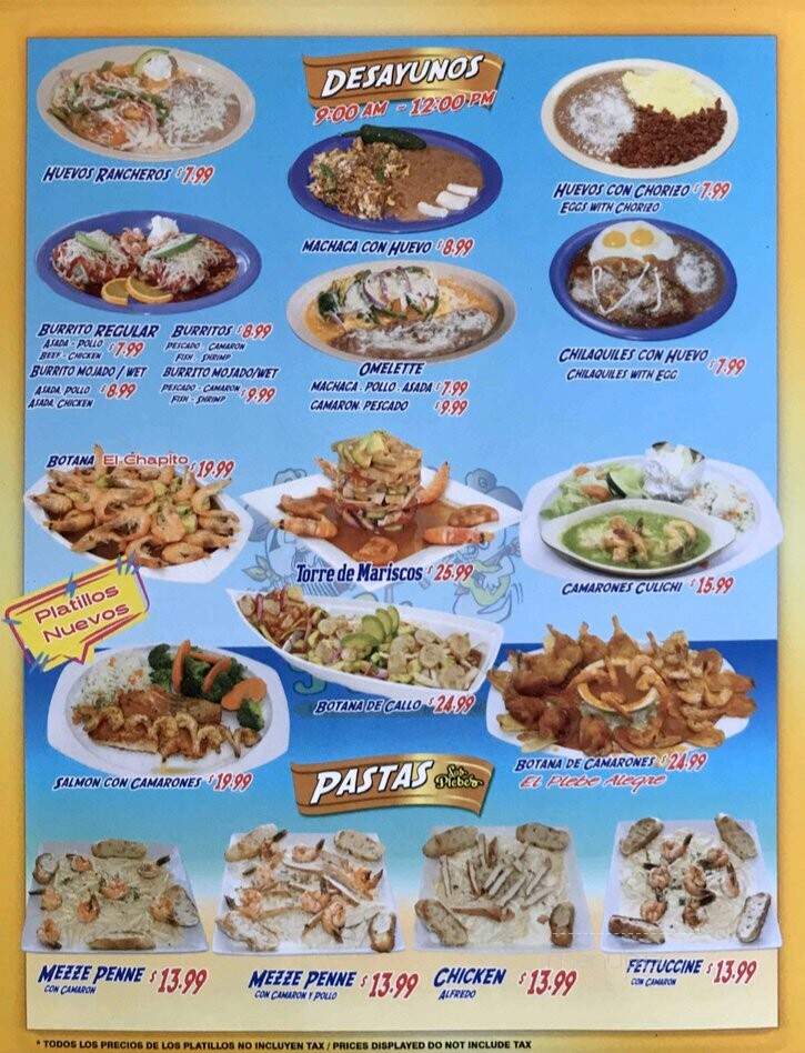 Mariscos Los Plebes - Pico Rivera, CA menu_pic