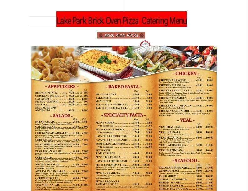 Lake Park Brick Oven Pizza & Pasta - Lake Park, FL menu_pic