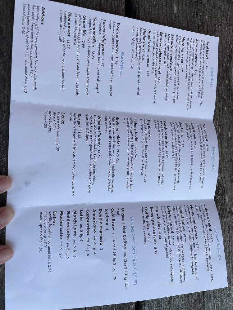 Yummy - Nantucket, MA menu_pic