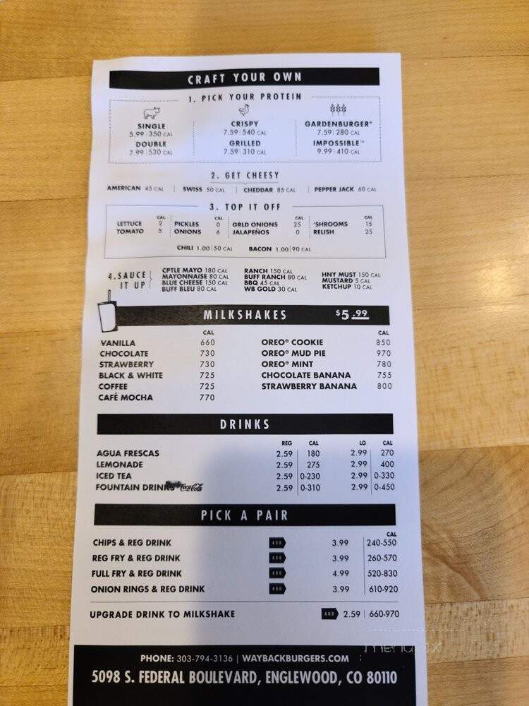 Wayback Burgers - Englewood, CO menu_pic