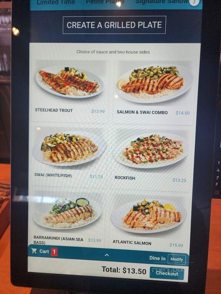 California Fish Grill - Downey, CA menu_pic