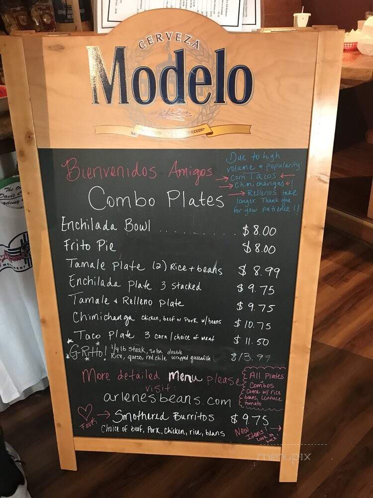 Arlene's Beans & Salsa - Palmer Lake, CO menu_pic