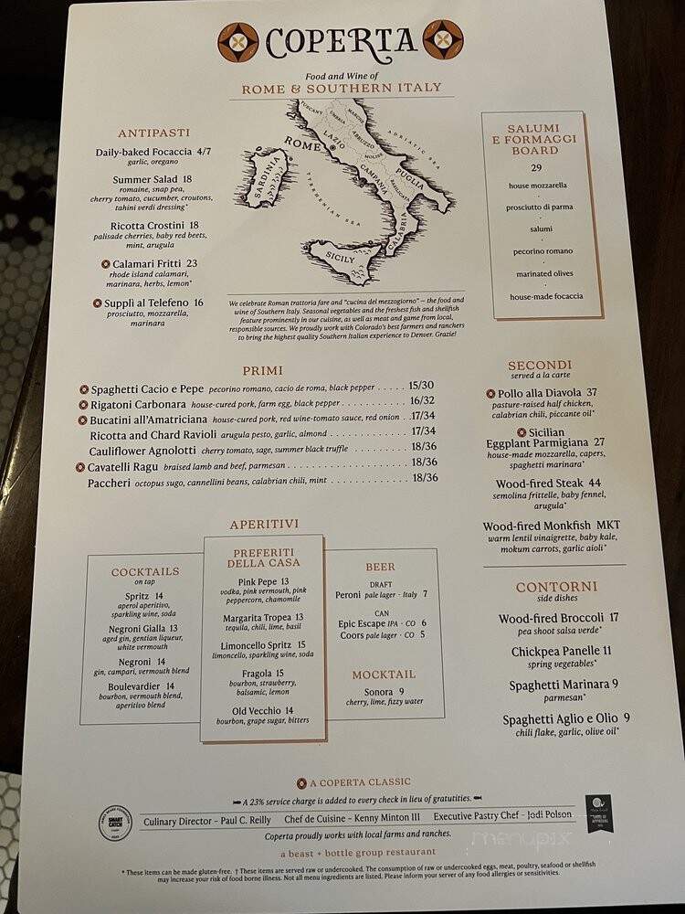 Coperta - Denver, CO menu_pic