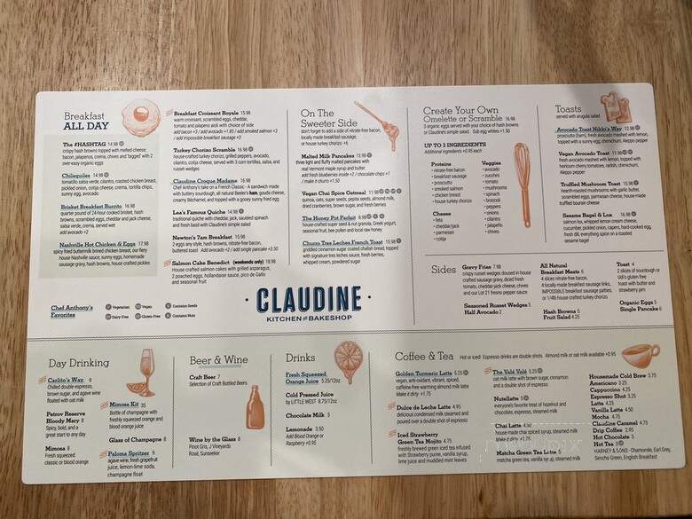 Claudine Kitchen & Bakeshop - Encino, CA menu_pic