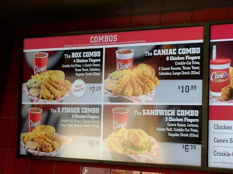 Raising Cane's Chicken Fingers - Temple, TX menu_pic