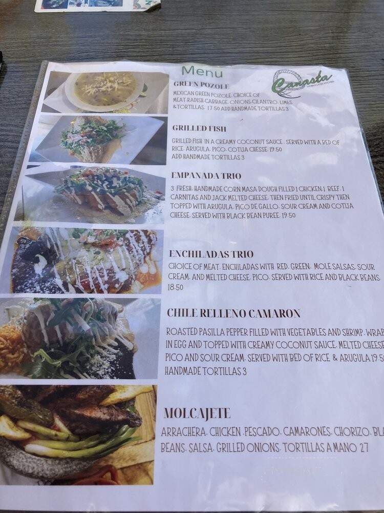 Canasta Kitchen Restaurant - Concord, CA menu_pic