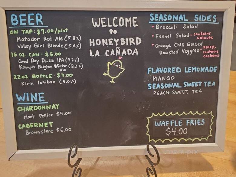 Honeybird - La Canada Flintridge, CA menu_pic