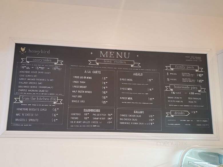 Honeybird - La Canada Flintridge, CA menu_pic