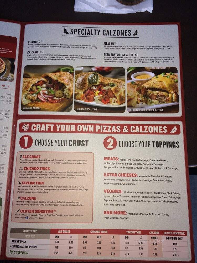Old Chicago Pizza & Taproom - Independence, MO menu_pic