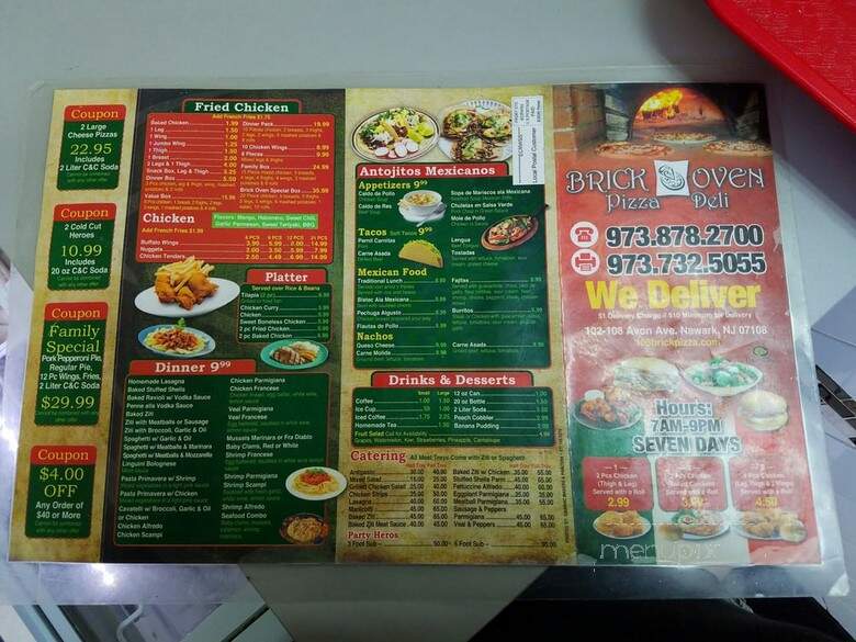 Brick City Deli And Pizza - Newark, NJ menu_pic