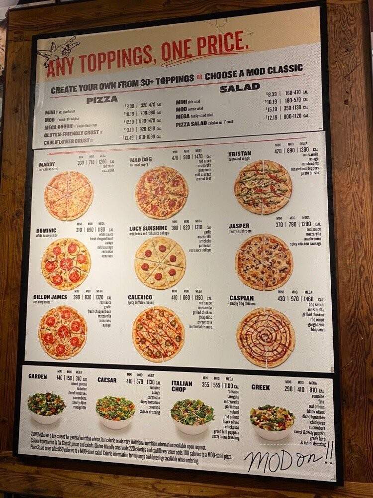 MOD Pizza - Houston, TX menu_pic