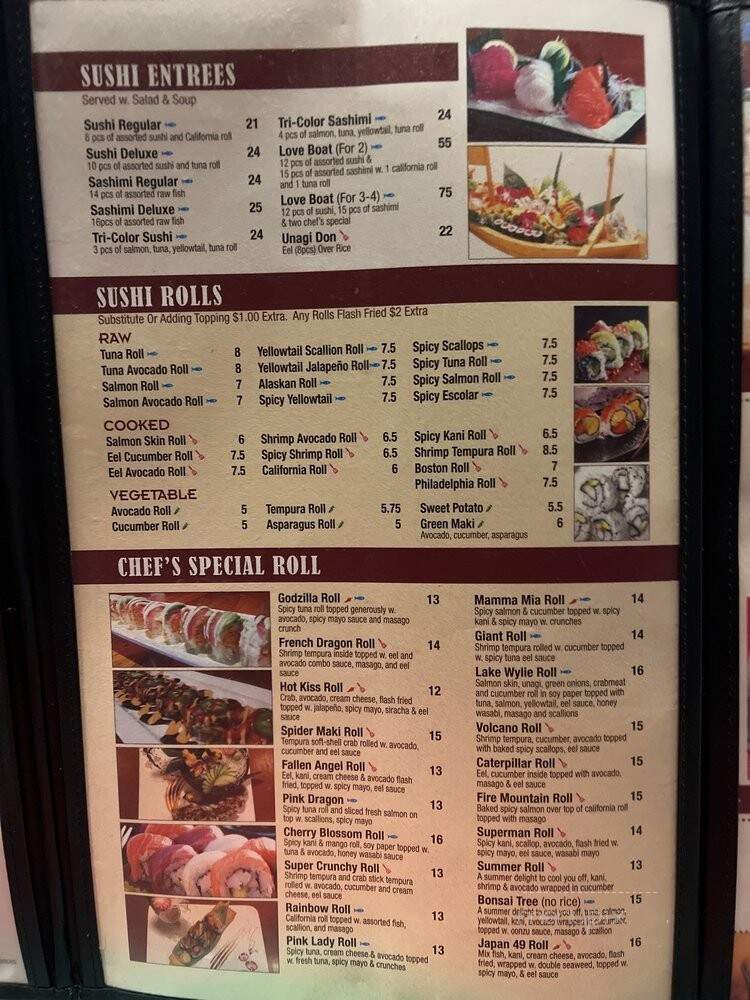 Japan 49 - Charlotte, NC menu_pic