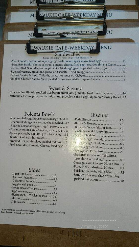 Milwaukie Cafe And Bottle Shop - Milwaukie, OR menu_pic