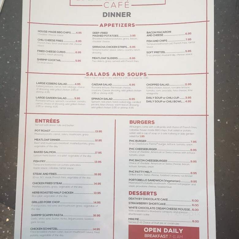 Canal Street Cafe - Milwaukee, WI menu_pic
