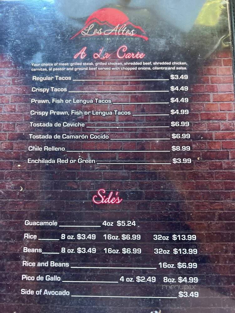 Los Altos Mexican Bar and Grill - Suisun City, CA menu_pic