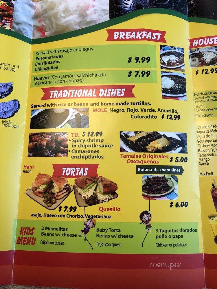 La Oaxaquena - South Salt Lake, UT menu_pic