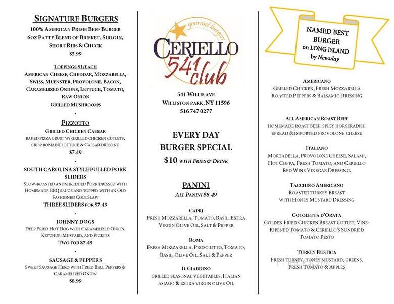 Ceriello 541 club - Williston Park, NY