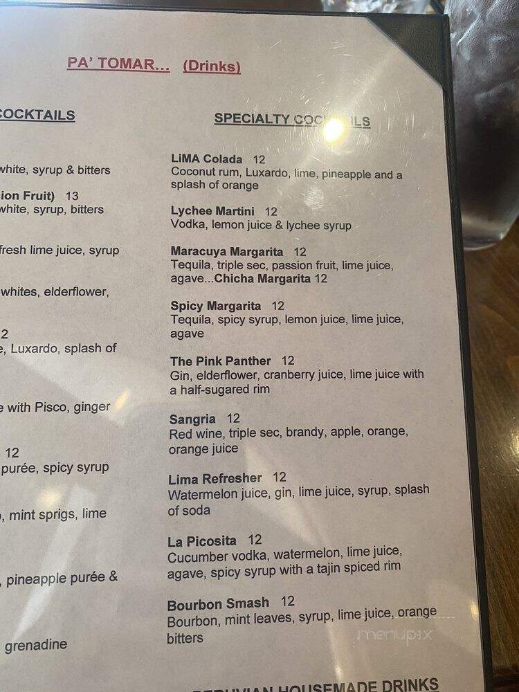 Lima - Concord, CA menu_pic