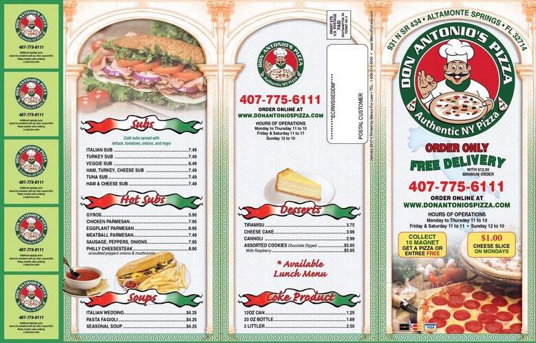 Don Antonio's Pizza - Altamonte Springs, FL menu_pic