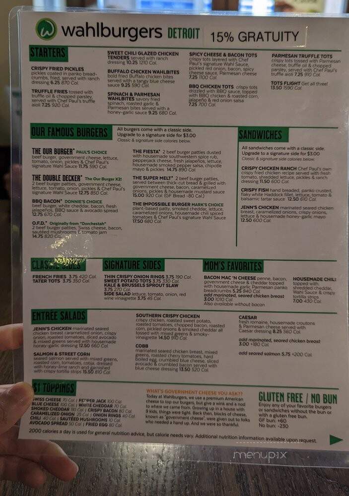 Wahlburgers - Detroit, MI menu_pic
