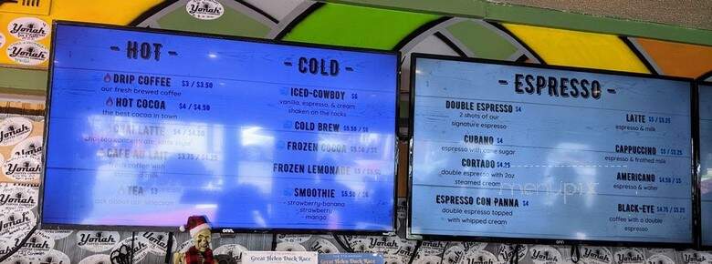 Yonah Coffee - Helen, GA menu_pic