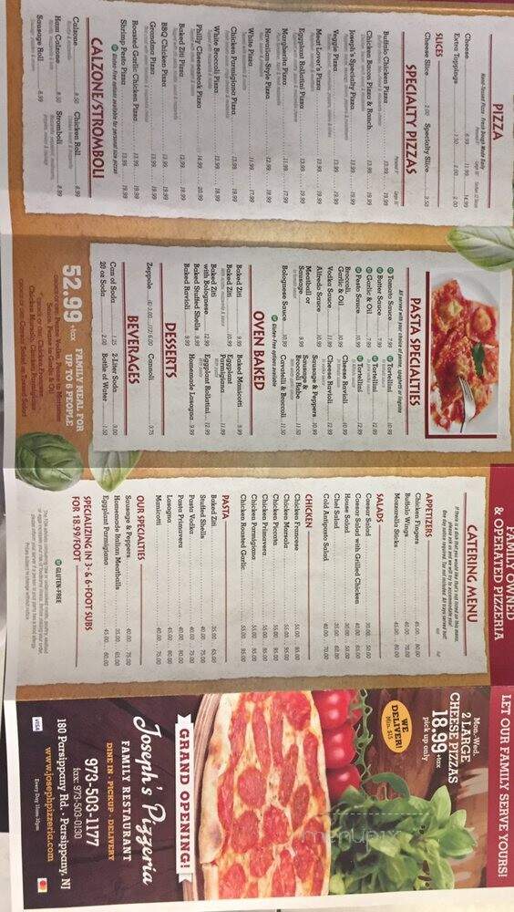 Jimmy's Pizzeria & Family Restaurant - Parsippany, NJ menu_pic