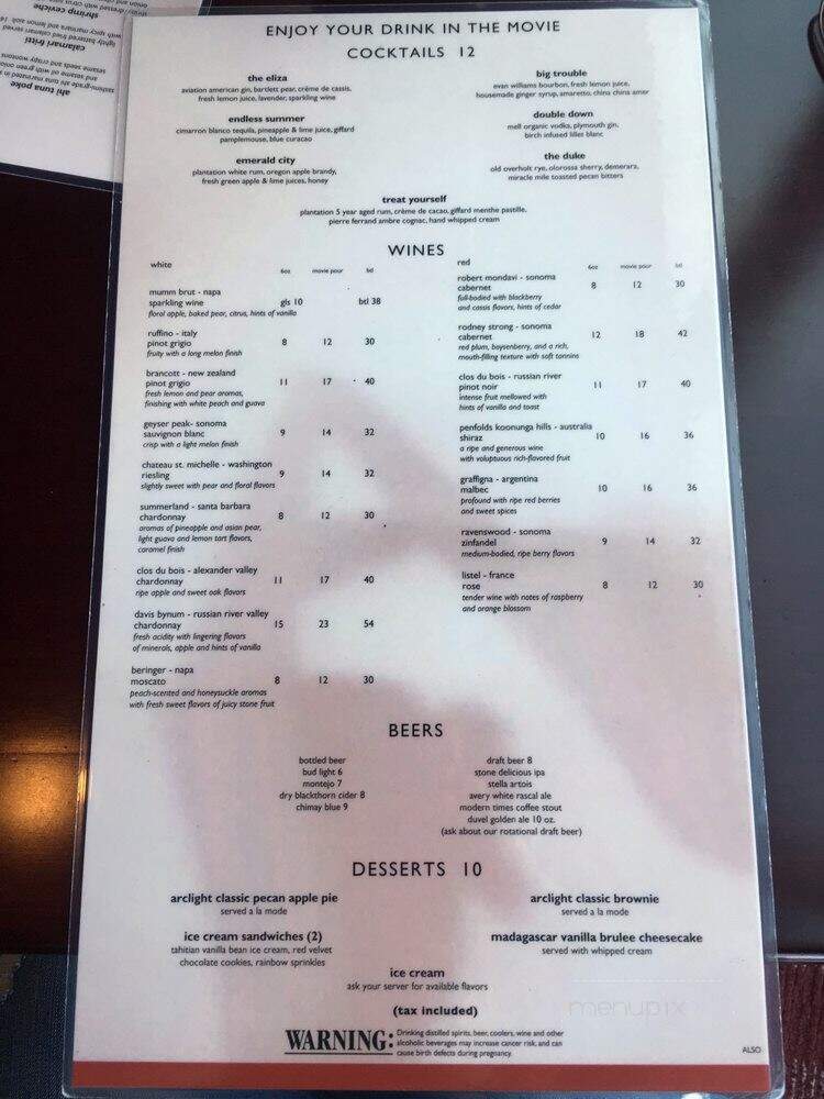Cafe at Arclight Sherman Oaks - Sherman Oaks, CA menu_pic